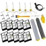Theresa Hay Replacement Accessory Kit for iRobot Roomba 800 900 Series 890 860 880 870 980 960 Vacuum Accessories,with 2 Set Extractors 10 Filters 10 Side Brushes 5 Screws 1 Cleaning Tool (24pcs)