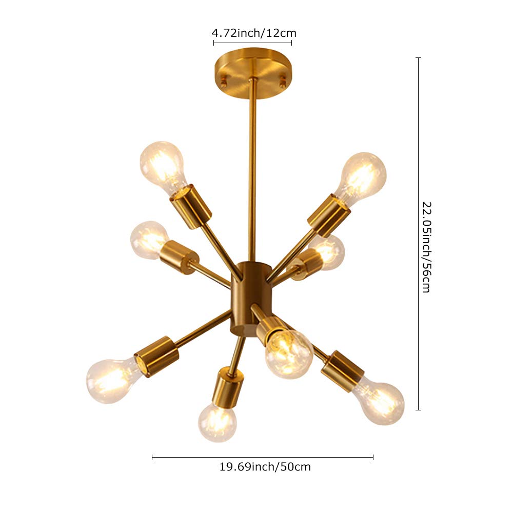 colgante con 8 luces e27