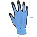 Vremi Heavy Duty Gardening Gloves for Men and Women - 3 Pack Medium Size Bamboo Nitrile Coated Indoor and Outdoor Garden Gloves for Vegetable Roses or Flower Gardens - Blue Green and Red