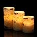 Enpornk Flameless Flickering LED Candles with Birch Bark Effect - Set of 9 Battery-Operated Real Wax Pillar Candles with 10-Key Remote Control - 2/4/6/8 Hour Timer