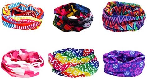 Vodeus High Elastic Headband Multifunctional Multi-purpose Seamless Headwear Bandanas 6- Pack #5