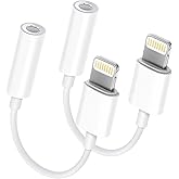 Amazon.com: Apple MFi Certified 2 Pack Lightning to 3.5 mm Headphone ...