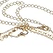 Manerson Moon Pendant Choker Necklace Sequins Chain Jewelry for Women Gold Tone