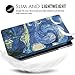MoKo Case for All-New Amazon Fire HD 8 Tablet (7th Generation, 2017 Release Only)-Lightweight Slim Shell Stand Cover with Translucent Frosted Back for Fire HD 8, Starry Night (with Auto Wake/Sleep)