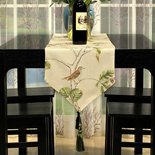 American Country Style Cotton And Linen Printed Table Table Runner/Flags Of The Restaurant Fabric Upholstered Bed/Cabinet Bed Scarf-A 32x260cm(13x102inch)