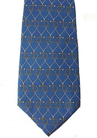 Men's Blue 100% Silk Never Leave Your Stethoscope Medical Doctor Necktie Tie