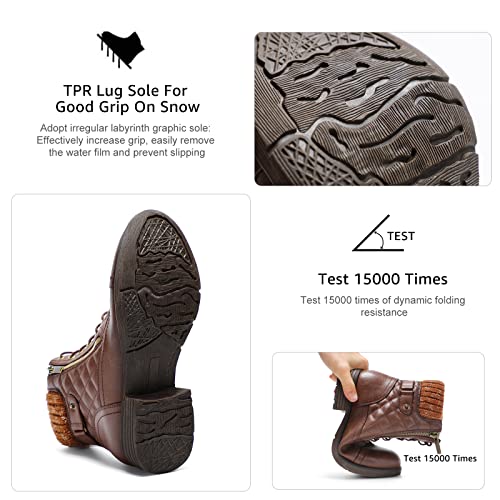 stq women's combat boots lace up ankle booties