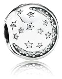 Pandora Twinkling Night Cubic Zirconia & Silver Fixed Clip Pendant Charm  - 791386CZ