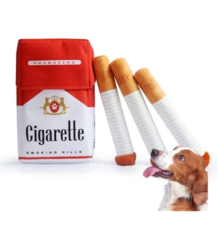 doggie cigarettes Cigarette Dog Toy Large, Funny Dog Cigarette Toy, 3 Packs Giggle Puff Stick Toys with a Box Review Heres the perfect gift for the dog who loves playing poker Cigarette Dog Toy