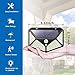 Sunshine 2Pcs Solar Lights Outdoor Motion Sensor, 100 LED Solar Fence Lights IP65 Waterproof, Black, 2 Pack, Outdoor Wall Lights