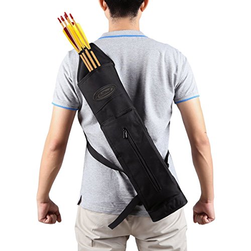 G4Free Archery Deluxe Canvas Back Arrow Quiver Hunting Target Arrow Quiver