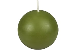 Zest Candle 12-Piece Ball Candles, 2-Inch, Sage Green