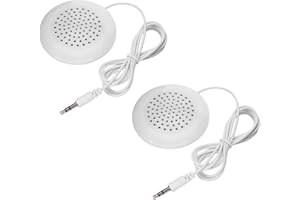 Yoidesu 2Pcs Mini Speaker, 3.5mm DIY Speaker with Stereo Sound, Under Pillow Speaker, Portable Line in Speakers HiFi Speaker for MP3, MP4, CD Player, Mobile Phone
