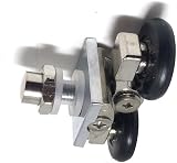 Linwnil 4x Double Shower Door Rollers 25mm Twin Wheel Zinc Alloy Height view 4