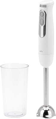 JEBT1818 - Batidora de Mano 700 W. Velocidad Ajustable. Función TURBO cpm 14500 RPM. Doble Cuchilla Acero Inoxidable. Incluye Vaso de 600 ml.