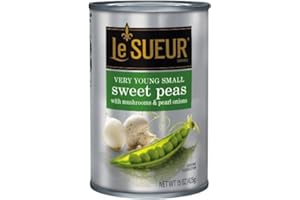 Le Sueur Very Young Small Sweet Peas with Mushrooms & Pearl Onions 15 Oz (Pack of 3)
