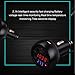 Car USB Charger 2.1A,Thermometer,Battery Monitor Voltmeter,Calendar Datetime Clock Display (12V Use,Fahrenheit Display) (Celsius)