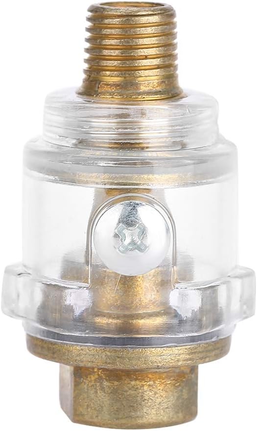 Oiler Lubricator, 1/4″ BSP Mini In Line Air Tool Oil Lubricator, Oiler Compressor Pipe Automatic