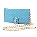 Galaxy S4 Case,OMIU(TM)Luxury Fashion Camellia Pendant Rhombus Handbag Metal Chain Style Superior Soft PU Leather Grid Purse Wallet Case Cover For Samsung Galaxy S4 i9500(Blue),Sent Screen Protector+Stylus+Cleaning Cloth