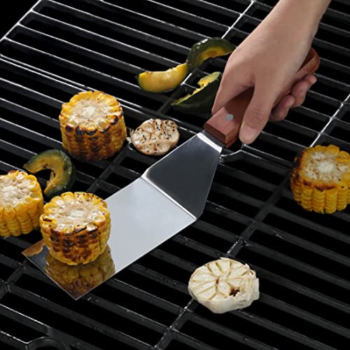 New Star Foodservice 36275 Wood Handle Grill Turner/Spatula, 12.5Inch