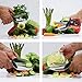 Organic Wizzard Kitchen Knife with Cutting Board and Sharpener, 5 in 1 Universal Scissors Food Chopper, Slicer, Cutter, Dicer for Vegetables Fruits Meat and Cheese.