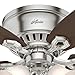 Hunter Fan Company, 53328, 52 inch Builder Brushed Nickel Low Profile Ceiling Fan with LED Light Kit and Pull Chain