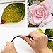KI Store Christmas Poinsettia Flower Ornaments Pink Rose Pack of 6 for Christmas Tree Decorations Artificial Flower Picks Spray for Xmas Tree Wedding Centerpiece