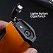 Red Jet Lighter Luxurious Torch Lighter Refillable Gas Windproof Turbo Lighter for Cigar Pipe Cigarette Candle (Gas Not Included) (Dual Jet + Cigar Punch)