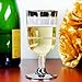 Efavormart 55 Pcs - Silver Rimmed 6oz Disposable Plastic Wine Glass