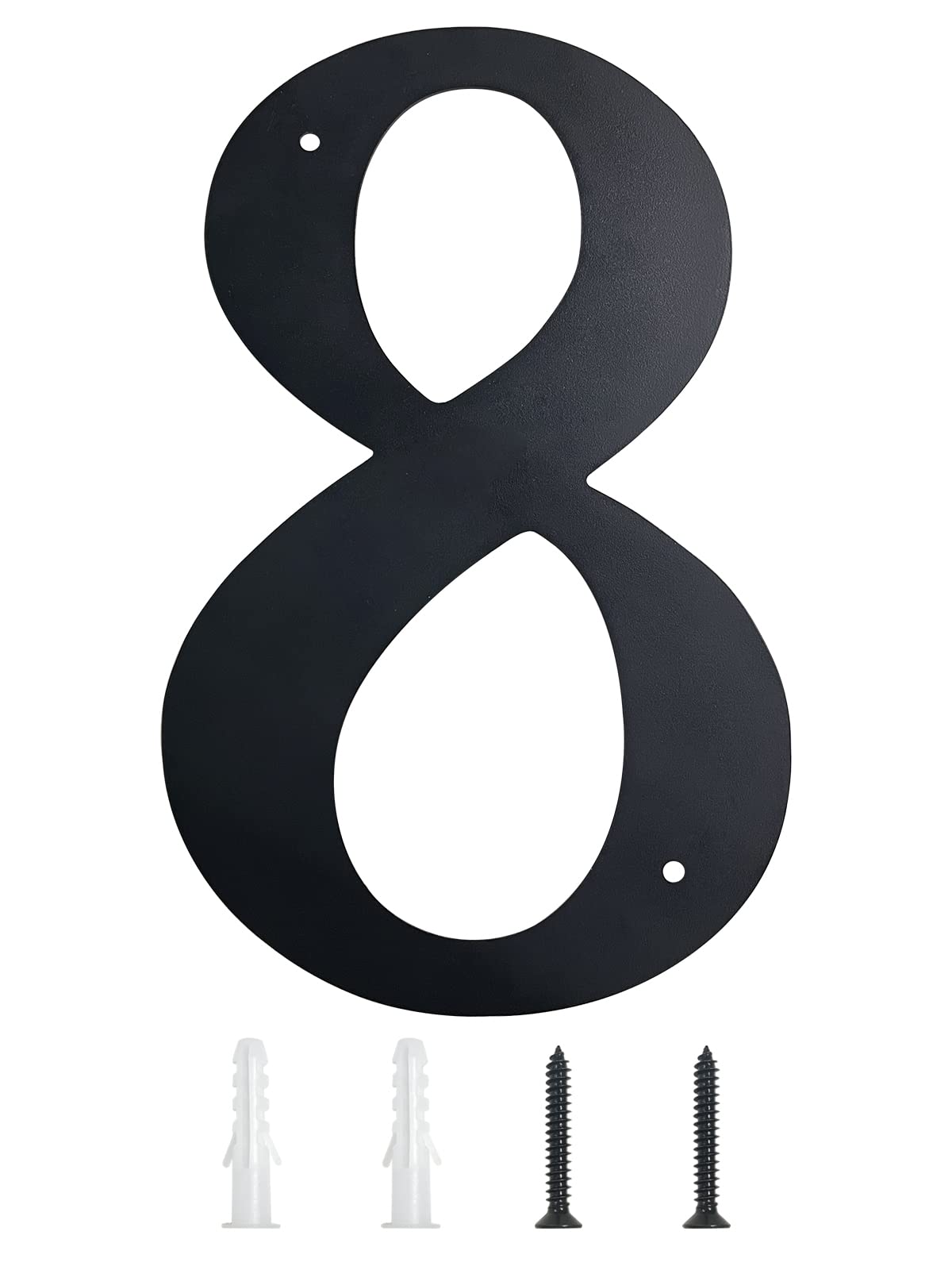 11 Inch Super Large House Numbers, Modern Address Numbers Elegant Black Finish Numbers Solid Metal House Sign for Door Plate for Home Gate Building Store Mailbox (8)