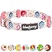 Blueberry Pet Essentials Sweet Tooth Donut Designer Adjustable Dog Collar in Baby Pink, Medium, Neck 14.5