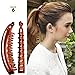 RC ROCHE ORNAMENT 6 Pcs Womens Premium Hair Plastic Banana Classic Clincher Strong Hold Ponytail Maker Styling Girls Ladies Beauty Accessory Clasp Clip, Large Brown