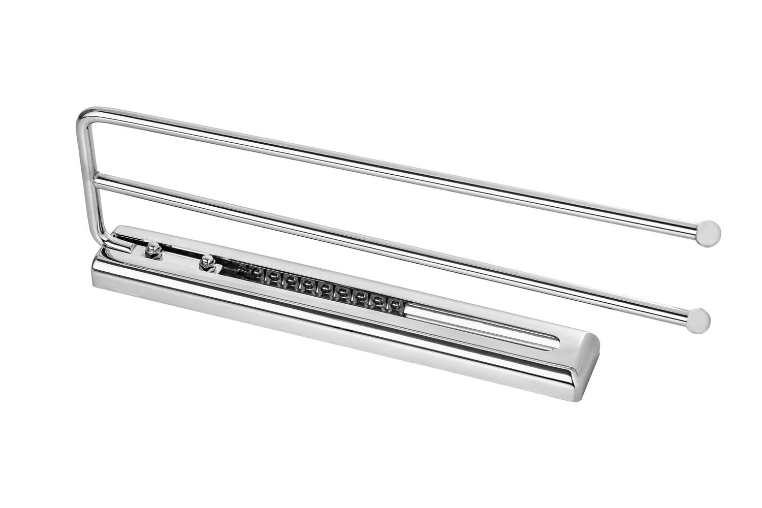 Gedotec Design towel Rail Bathroom and Kitchen Cabinet Pull-Out towel Holder – Selena | Polished Chrome | 2-Arm Tea Holder – 1 Piece