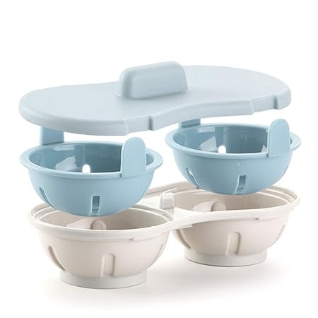 Escalfador de huevos para microondas, doble taza, diseño de ...