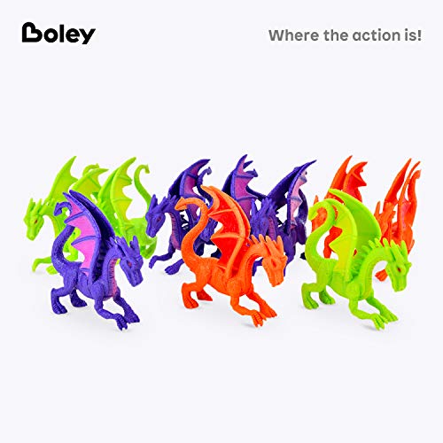 Boley Toy Dragon Figurines 12 Pk Plastic Mini Dragon Toys Detailed