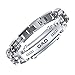 COOLMAN Men Bracelet Stainless Steel with Adjustable Clasp Engraved Wristband for DAD Father