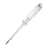 Voltage Tester Screwdriver, AC/DC 100-500V Circuit Tester Pen with Clip | 3mm Slot Screwdriver Voltage Detector Pen, Electric Test Pen for Live Wire Circuit Detection