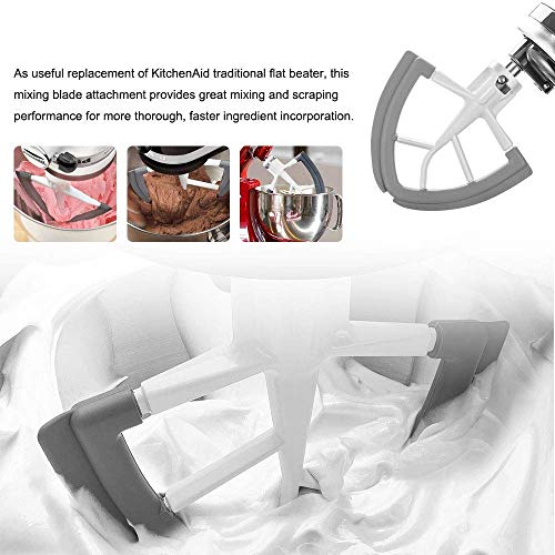 Flex Edge Beater 4.5-5 Quart Flat Beater Blade with Flexible Silicone Edges Bowl Scraper for KitchenAid Tilt-Head Stand Mixer (4.5-5 quart)