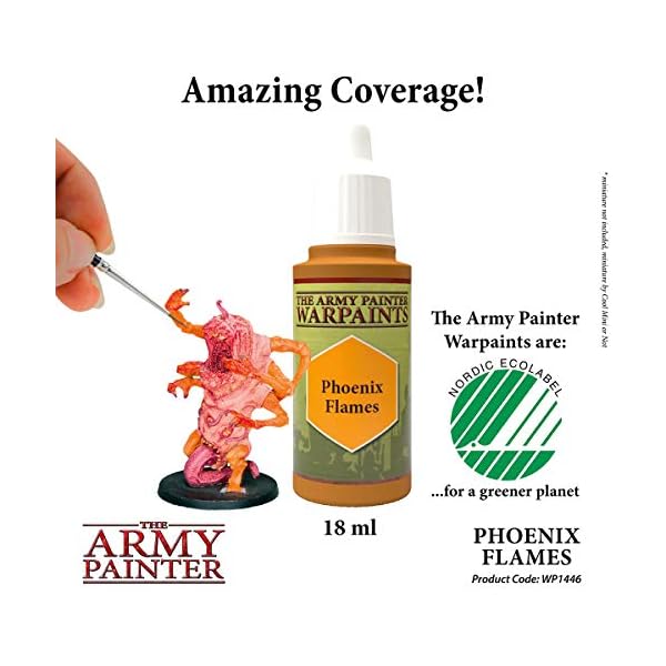 The Army Painter | Warpaint | Phoenix Flames | Hochpigmentierte Acrylfarbe auf Wasserbasis, geeignet fÃ¼r das Bemalen von Tabletop Miniaturen, Brettspielfiguren und Miniaturen zu RPGs Rollenspielen, WP1446 – Bild 3