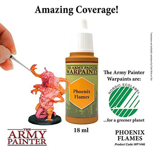 The Army Painter | Warpaint | Phoenix Flames | Hochpigmentierte Acrylfarbe auf Wasserbasis, geeignet für das Bemalen von Tabletop Miniaturen, Brettspielfiguren und Miniaturen zu RPGs Rollenspielen, WP1446 – Bild 3