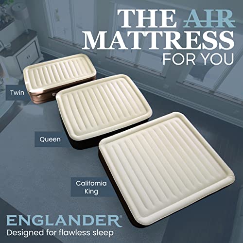 Englander Queen Air Mattress with Built in Pump Raised Double High