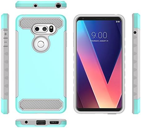 Aipyy LG V30 Case, 2in1 Hybrid ultra-thin Soft TPU Gel Cover [Slim-Fit] [Anti-Scratch] [Shock Absorption] Case Cover for LG V30 Green