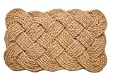 Iron Gate - Natural Jute Rope Woven Doormat 18x30 - Single Pack - 100% All Natural Fibers - Eco-Friendly - Classic Interwoven Rope Design