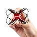Virhuck GB202 Mini Drone 2.4GHz 4CH 6-AXIS GYRO Multicolor LED, Little Nano RTF Quadcopter with 3D Flips, Red