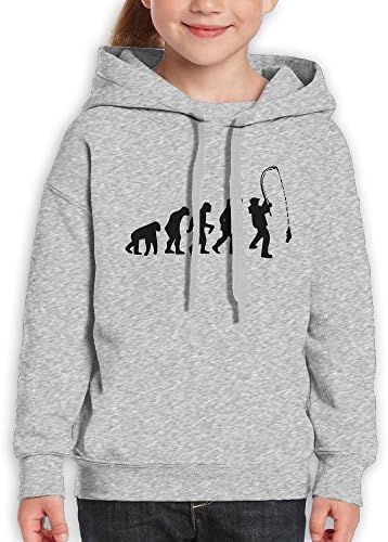 BaeLike Evolution Of A Fisherman Youth Hoodies Warm Hooded Sweater Winter Hoodies For Youth