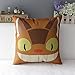 WOMHOPE 4 Pcs Studio Ghibli My Neighbor Totoro Series - Cotton Linen Throw Pillow Case Cushion Cover Square Throw Cover, 18x18 Inches (A (Set of 4))