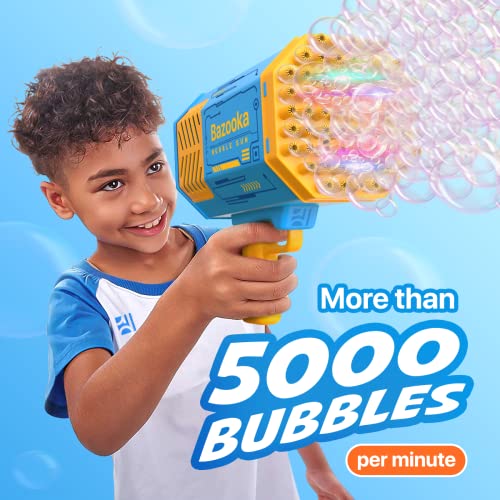 Bubble Machine Blaster Blue Bubble Gun for Kids, Adults, Automatic