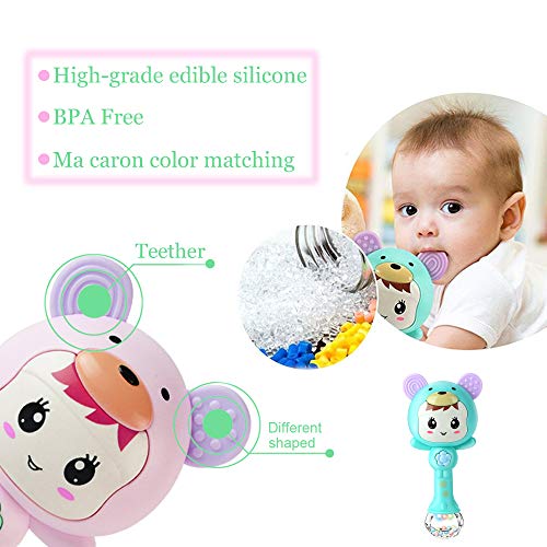 LOFEE Baby Toys 3-12 Months Musical Toy for 6-12 Months Baby Boy, Infant Toy Rings Baby Toys Teething Rattle Toy for 12-18 Months Toy for 3-8 Months Infant Girl Birthday Present for 12-24 Months Baby