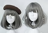 Japan Harajuku Sweet Lolita Grey Wig Christmas Anime Cosplay Party Costume Super Natural Club Full Wigs Daily Hair with Wig Cap