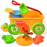 FUN LITTLE TOYS Beach Wagon Toys Set for Kids, Sand
